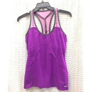 ALO CoolFit Two Tone Purple Tank Top Size Medium